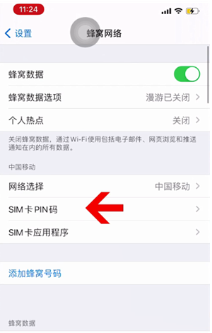 赛罕苹果14维修网分享如何给iPhone14的SIM卡设置密码 