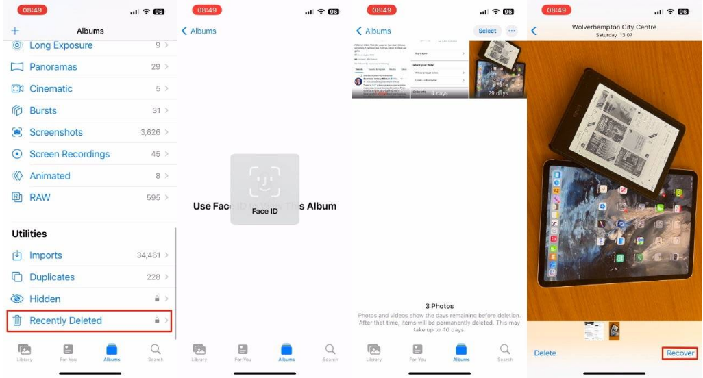 赛罕苹果14维修分享 iPhone14 上恢复已删除的照片 