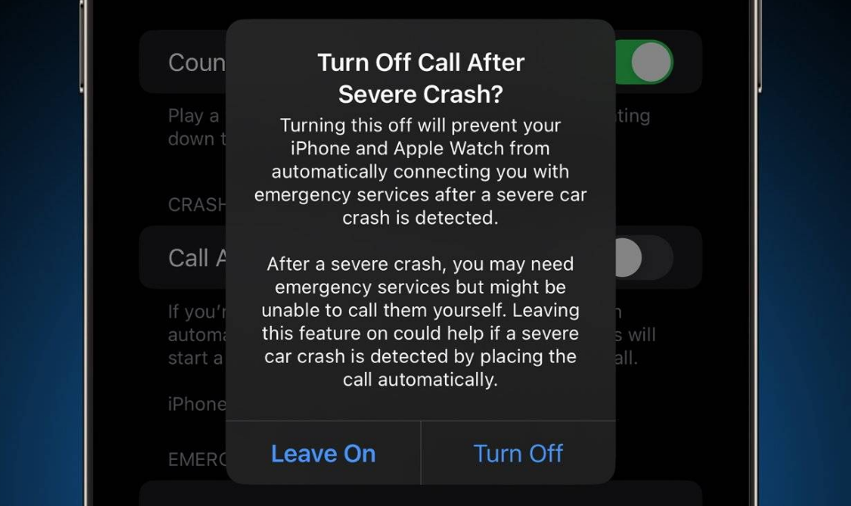 赛罕苹果14维修分享 iPhone 14 和 Apple Watch 上关闭崩溃检测 
